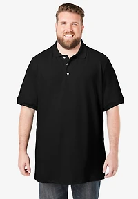 KingSize Big & Tall Longer-Length Shrink-Less Cotton Polo Shirt