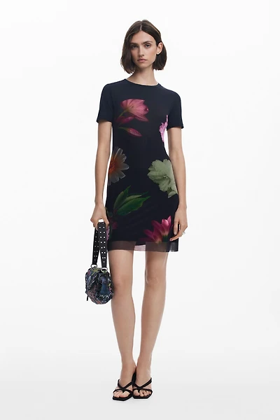 Desigual Women's Short dress with combined flowers