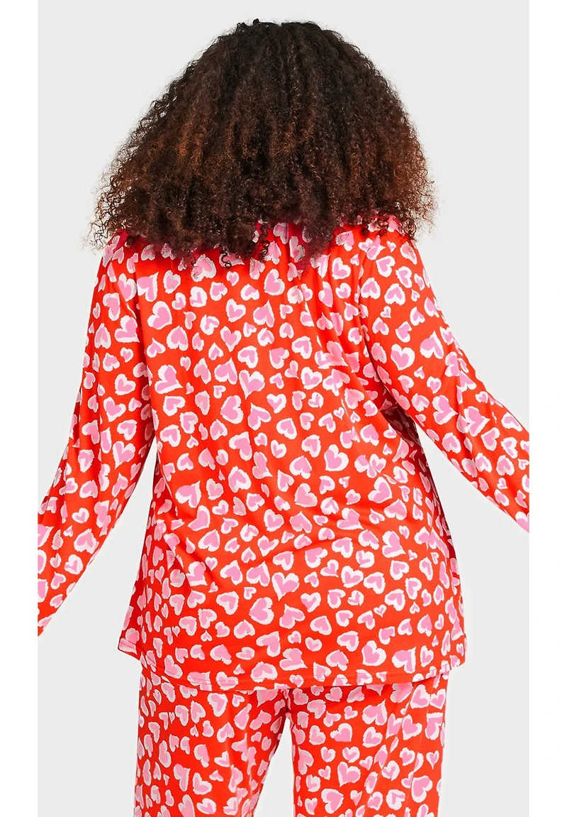 Avenue Women's Button Heart Sleep Top