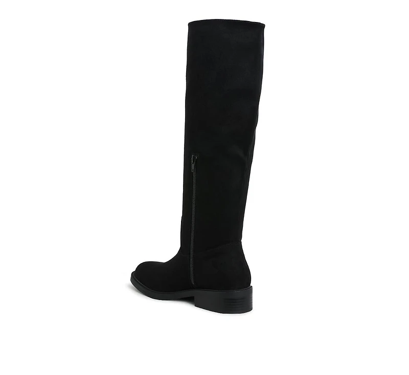 Chiru Round Toe Microfiber Calf Boots Women