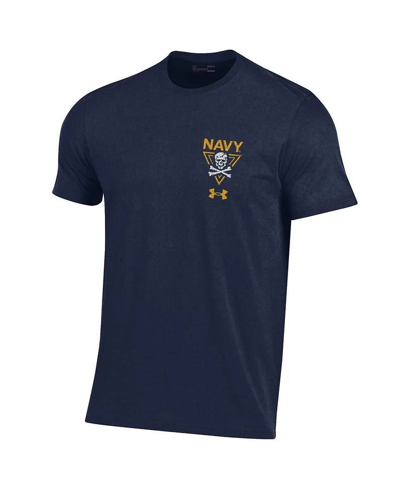 Under Armour Men's Navy Navy Midshipmen 2024 Rivalry Shield Performance T-Shirt