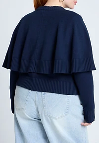 Eloquii Women's Cape Sweater