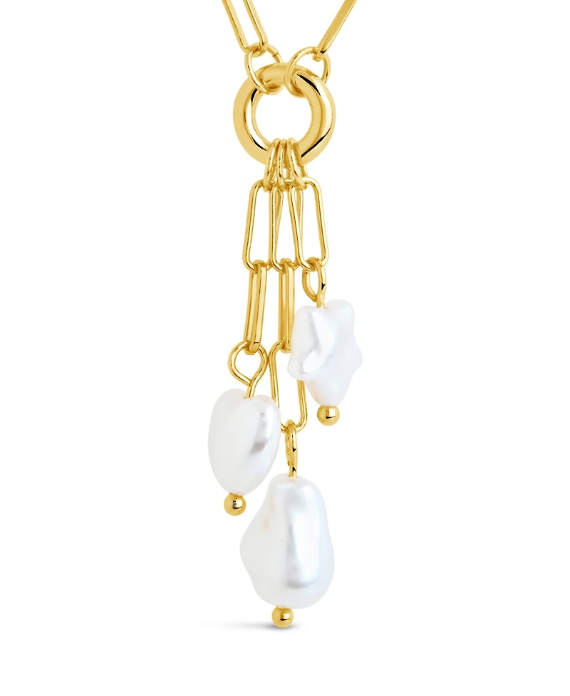 Sterling Forever Sabrina Mixed Mother of Pearl Charm Pendant Necklace