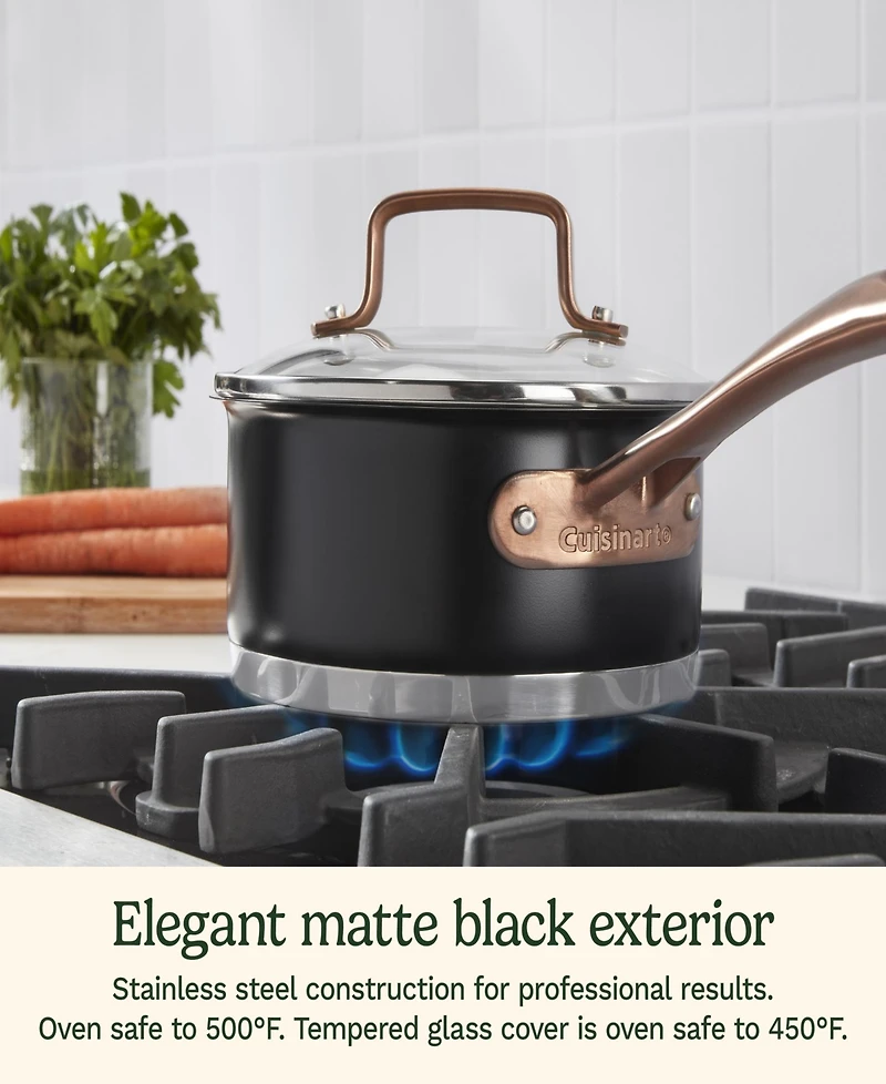 Cuisinart Matte Black Elegance 1.5-Qt. Saucepan & Lid