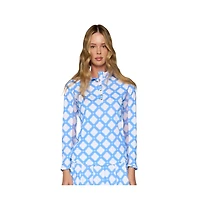 G Lifestyle Clothing Women's G Lifestyle Long Sleeve Ruffle Top With Buttons