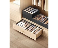 Set of 4 Drawer Organizers for Underwear and Closet Storage