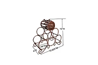 Kings Brand Furniture Countertop Tabletop Wine Rack, Wine Bottle Storage Holder for Home Kitchen & Bar - Brushed Copper