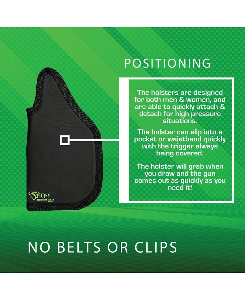Amber Sports Sticky Holsters Concealment Holster for Men and Women - Or-5 Mod