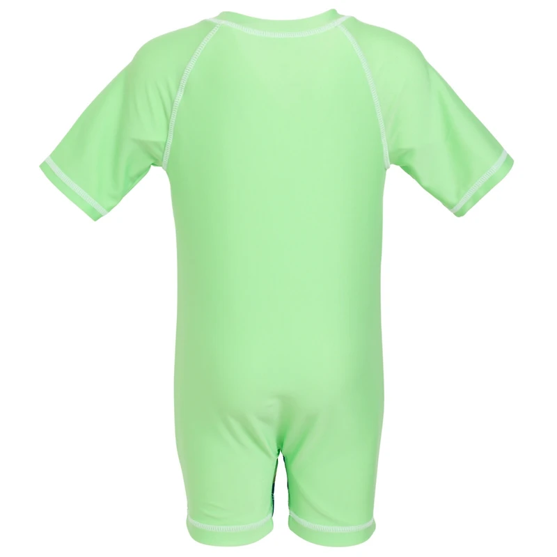 The Mandalorian Toddler Boys Star Wars Yoda Half Zip Up One Piece Bathing Suit