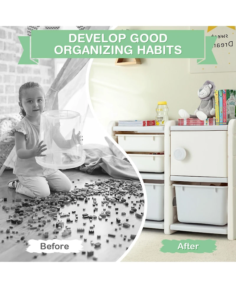 Kids Toy Storage Organizer Toddler Playroom Furniture