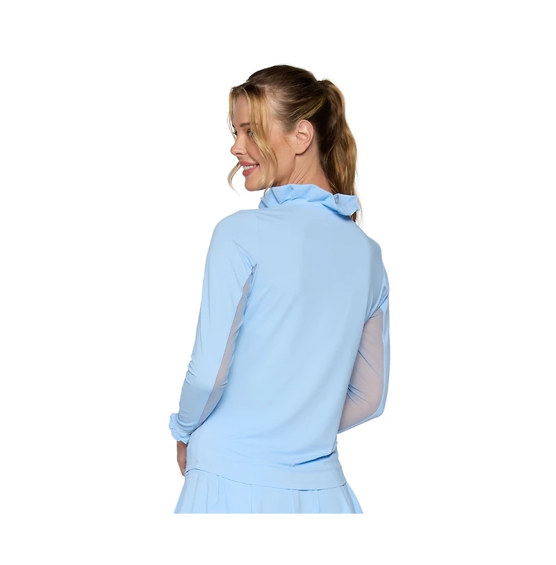G Lifestyle Clothing Women's Long Sleeve Ruffle Top With Buttons