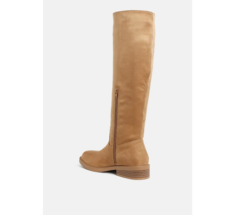 London Rag Chiru Round Toe Microfiber Calf Boots Women