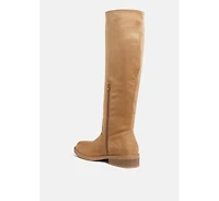 London Rag Chiru Round Toe Microfiber Calf Boots Women
