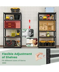 Pcs 5 Tier Adjustable Garage Shelving Unit with lbs Max Load for Warehouse