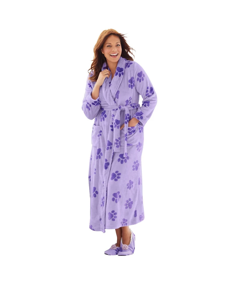 Dreams & Co. Plus Size Plush Wrap Robe