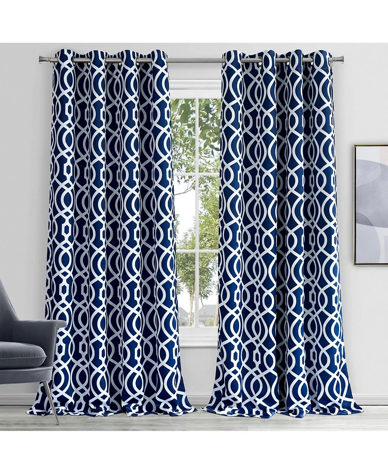 Dainty Home Trellis Blackout Window Panel 54" W x 84" L