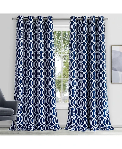 Dainty Home Trellis Blackout Window Panel 54" W x 84" L