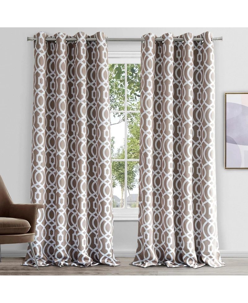 Dainty Home Trellis Blackout Window Panel 54" W x 84" L