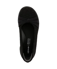 LifeStride Women's Gem 2 Washable Round Toe Ballerina Flats