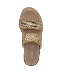 LifeStride Women's Resort Washable Slide Wedge Sandals