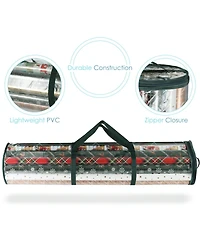 Hearth & Harbor Premium Holiday Gift Wrapping Paper Storage Organizer Bag - Fits Up To 14 Rolls of 40”