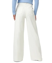 Hue Women's Frayed Mid-Rise Wide-Leg Denim Leggings