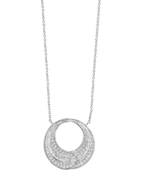 Effy Diamond Open Circle Pendant 18" Necklace (7/8 ct. t.w.) in 14k White Gold