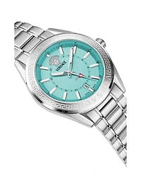 Versace Men's V-Code Silver Stainless Steel Bracelet Watch