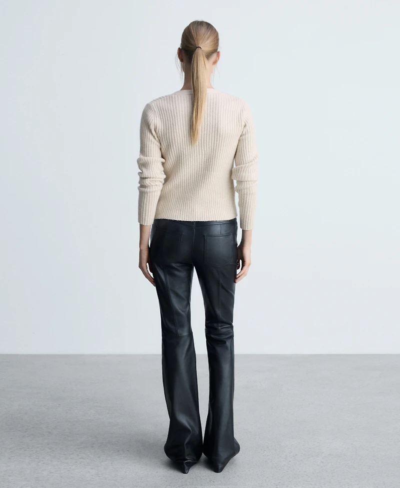 Mango Women's Metallic Buttons Knitted Cardigan