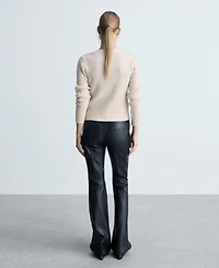 Mango Women's Metallic Buttons Knitted Cardigan