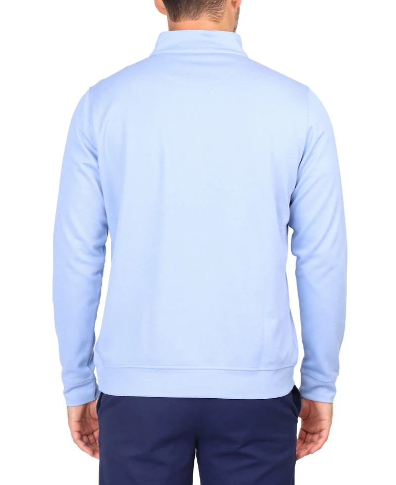Tailorbyrd Men's Modal Quarter Zip w/Contrast Trim