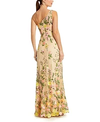 Mac Duggal Women's One Shoulder Lace Embroidered Gown