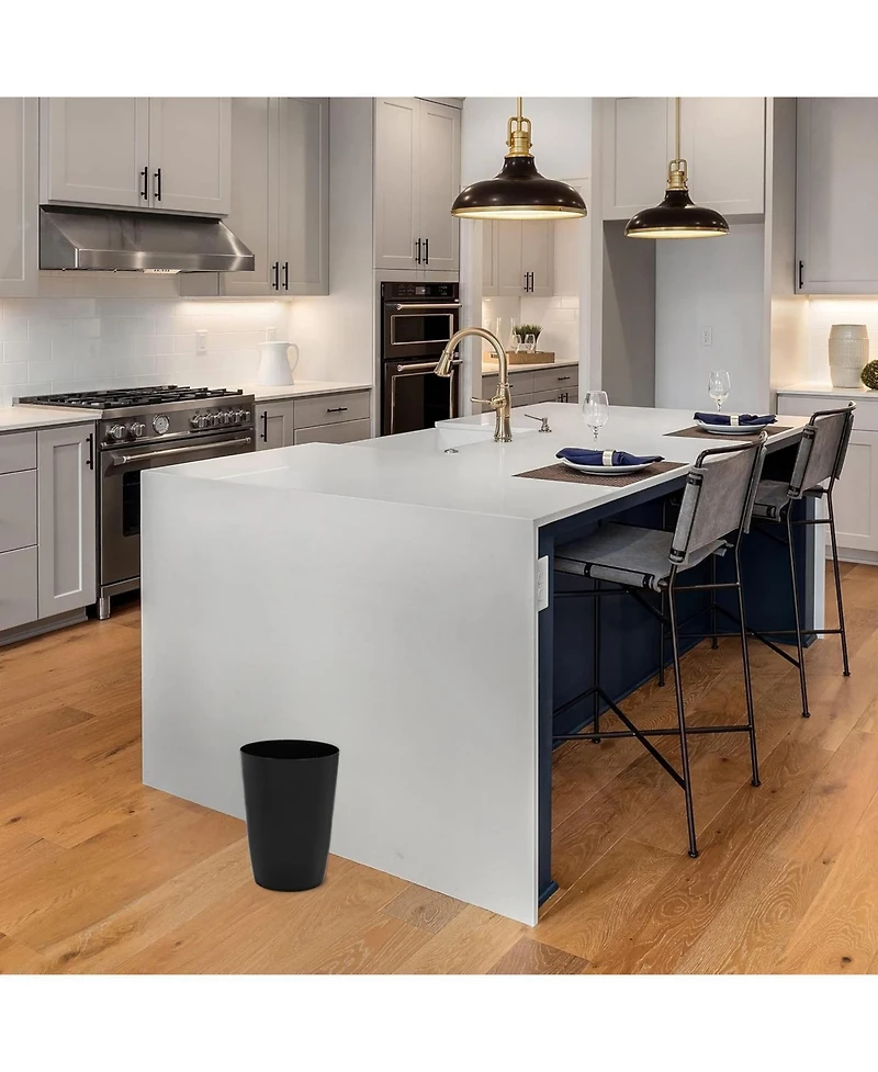 Small Trash Can with Open Top for Compact and Tight Spaces – 1.58 Gallon Capacity