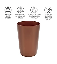 Small Trash Can with Open Top for Compact and Tight Spaces – 1.58 Gallon Capacity