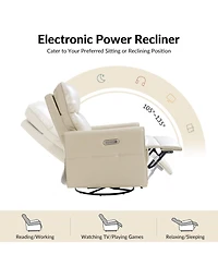Hulala Home Felipa Modern Recliner with Electric Adjustable Headrest