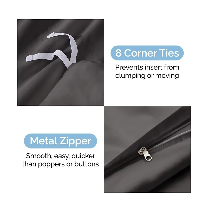 Premium Microfiber Duvet Cover Set - King Cream