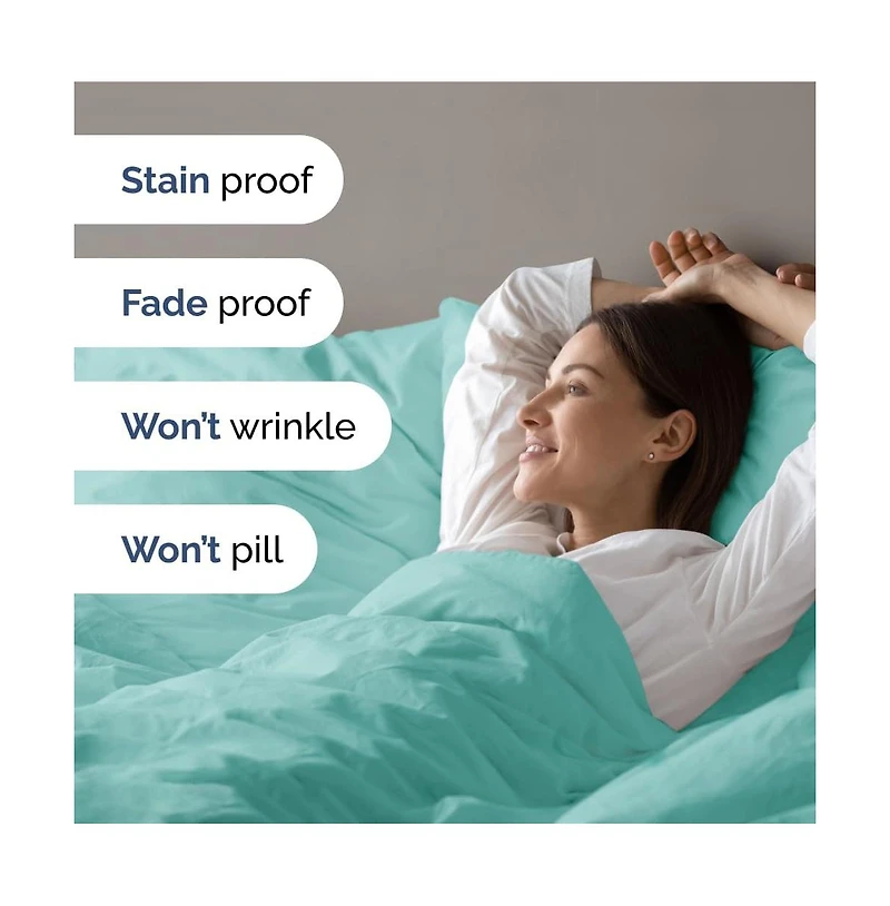 Premium Microfiber Duvet Cover Set - King - Cream