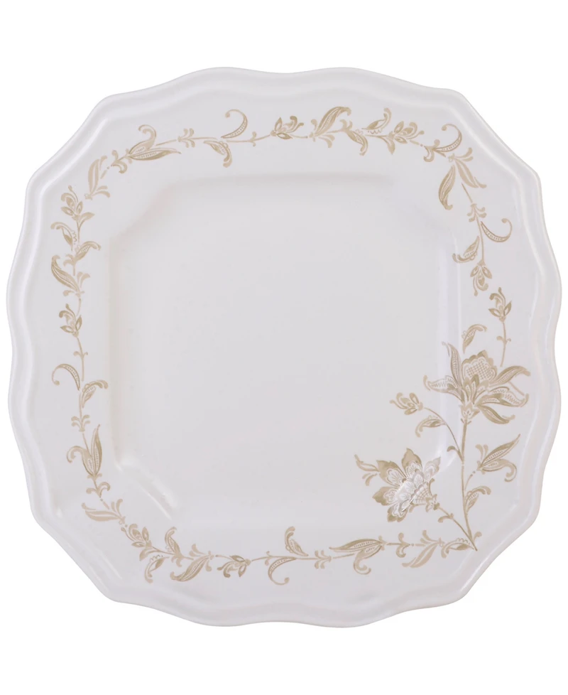 222 Fifth Batik Toile Taupe Porcelain 12 Pc. Dinnerware Set, Service for 4