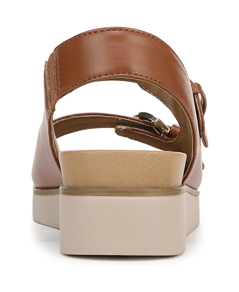 LifeStride Women's Goodie Square Open Toe Slingback Platform Sandals