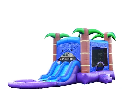 HeroKiddo Enchanted Forest Bounce House & Water Slide Combo w/ Detachable Pool (No Blower Included), Commercial Grade Inflatable