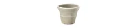 Slickblue Round Planter with Weathered Concrete Finish in Durable Poly Resin