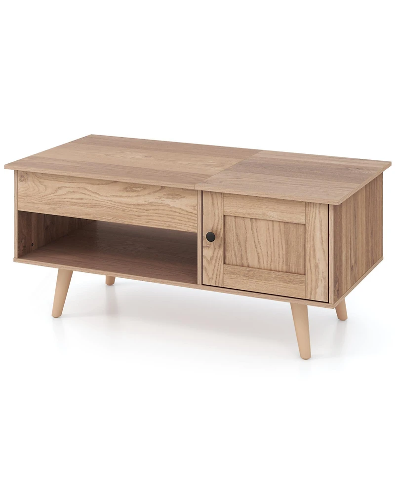 Gouun Lift Top Table with Storage and Hidden Compartment
