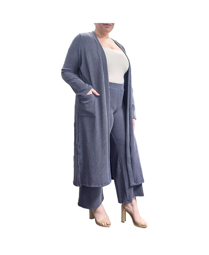 Plus Size Long Length Open Front Duster