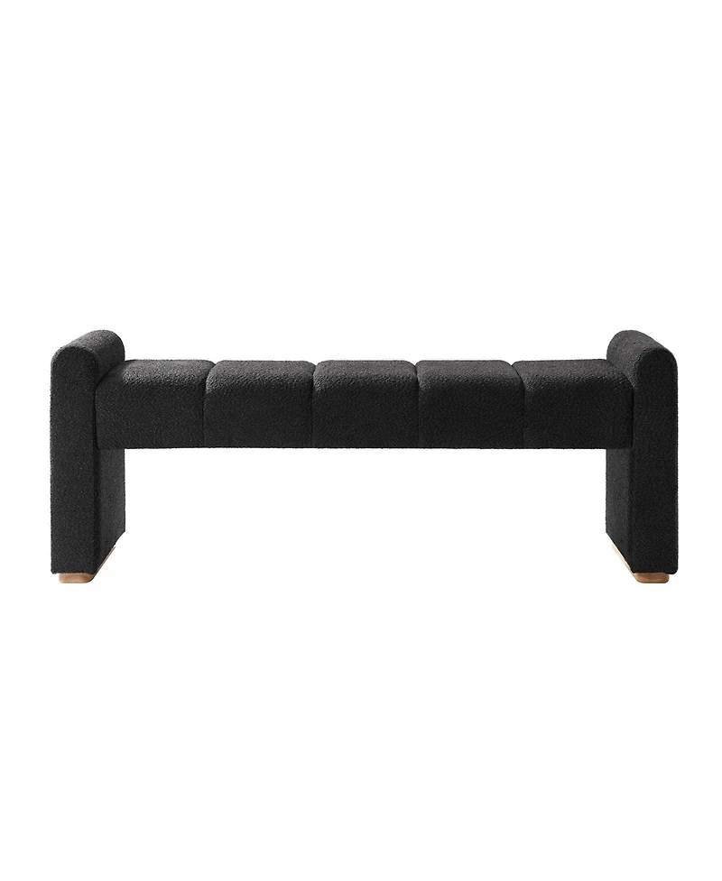 Hulala Home Jorge Modern Bench with Sturdy Rubber Wood Legs