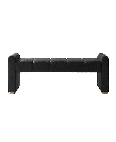 Hulala Home Jorge Modern Bench with Sturdy Rubber Wood Legs