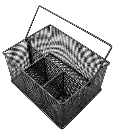 Sorbus Mesh Utensil Caddy - Organize & Serve in Style! Perfect for Kitchen, Parties, and More. Multi-purpose with Compartments & Sturdy Handle