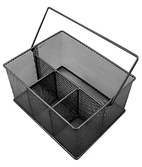 Sorbus Mesh Utensil Caddy - Organize & Serve in Style! Perfect for Kitchen, Parties, and More. Multi-purpose with Compartments & Sturdy Handle