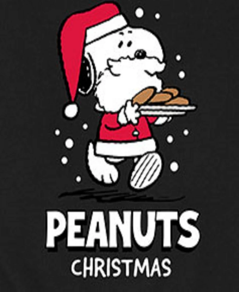Airwaves Men's Peanuts Snoopy Santa Long Sleeve Fleece