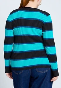 Eloquii Women's Plus Hardware Detail Sweater