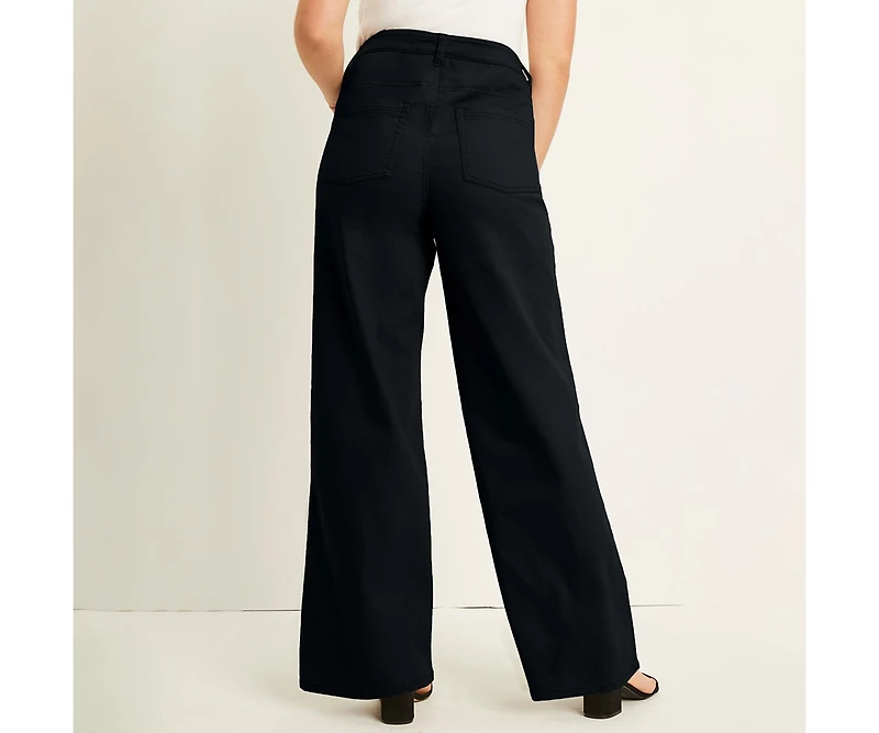 June + Vie Plus Fit Wide-Leg Jeans